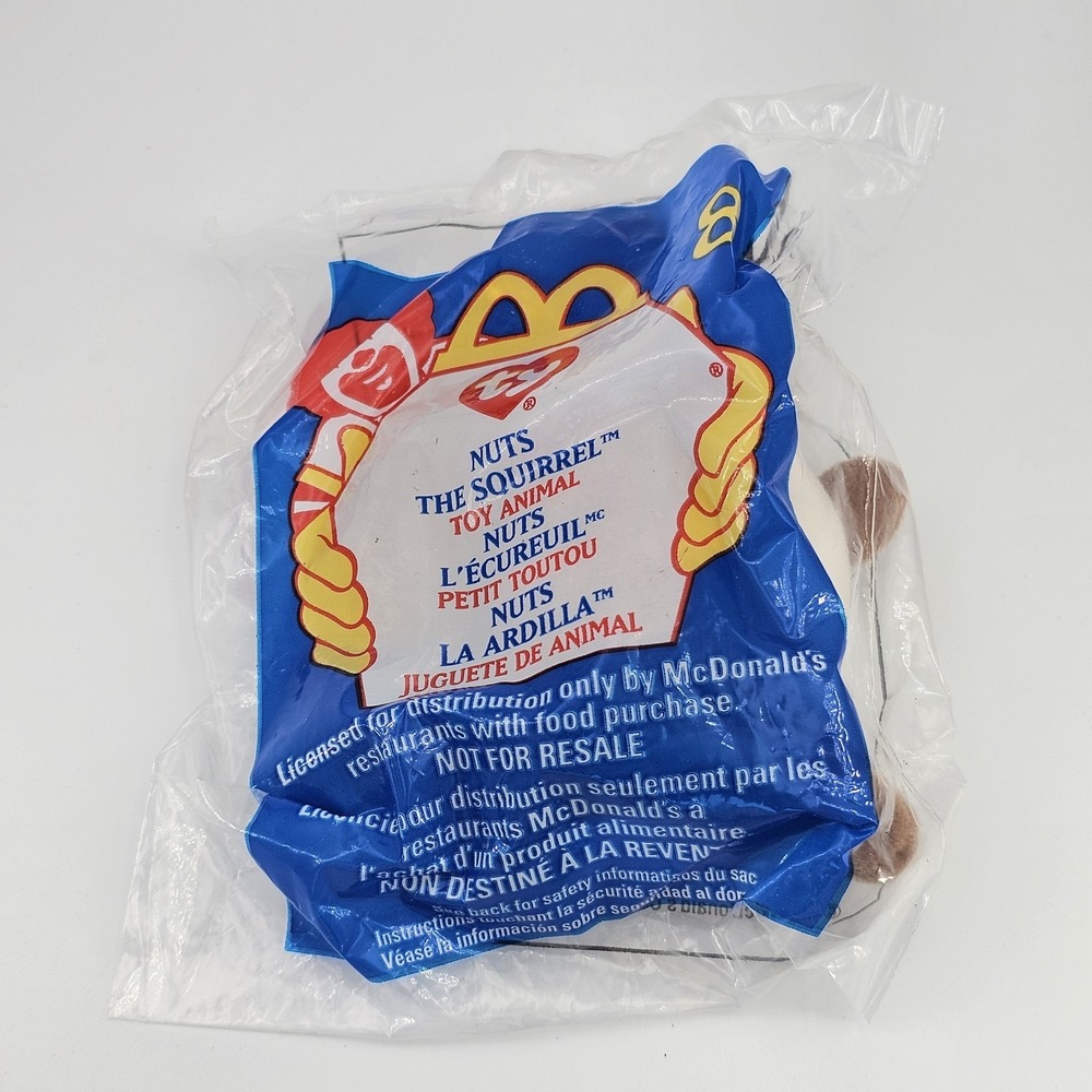 1999 McDonald's Ty Beanie Baby #8 Nuts The Squirrel New‎ In Bag